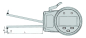Preview: Digital caliper gauge 50-100 mm, for inside measurements, reading 0.01 mm, IP65, drawing