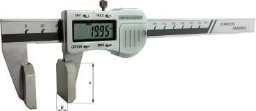 SMT-MESSZEUGE Item-No. 230.326 Digital pocket caliper 150 mm with measuring jaws 26x25 mm and drawing