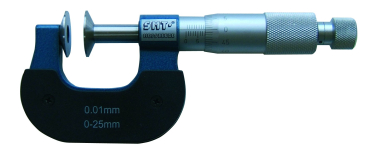 Teller-Mikrometer,  0 - 25 mm, Teller-Ø 20 mm, nichtdrehende Messspindel