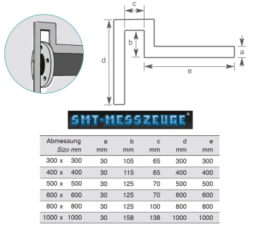 Preview: Flanschenwinkel Anwendung Zeichnung Abmessungen