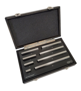 Gauge block set made of steel, 8 pieces, degree 0, 25-200 mm