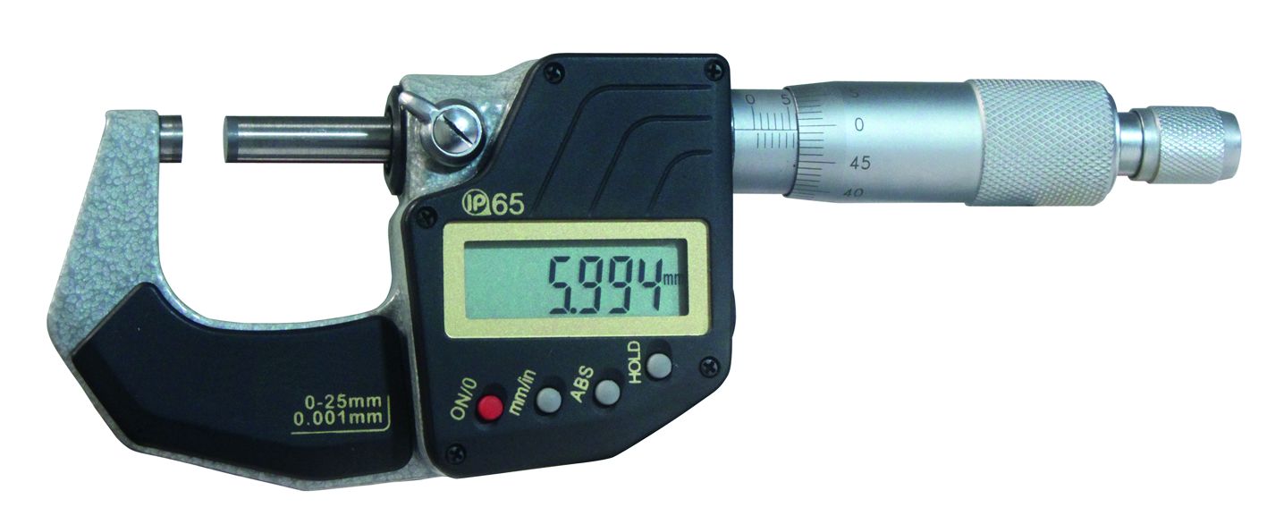 Digitale Mikrometerschraube 25-50mm Mikrometer Bügelmessschraube 0,001mm IP65 