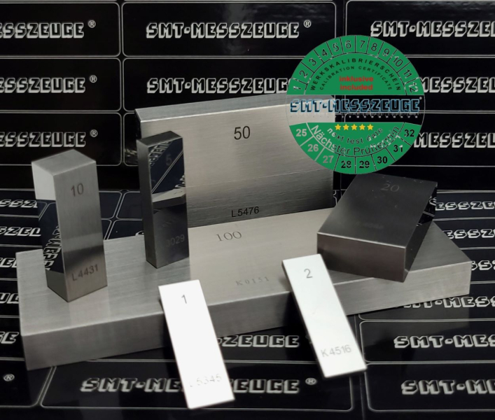 Single parallel gauge block 80 mm with calibration certificate grade 1 steel