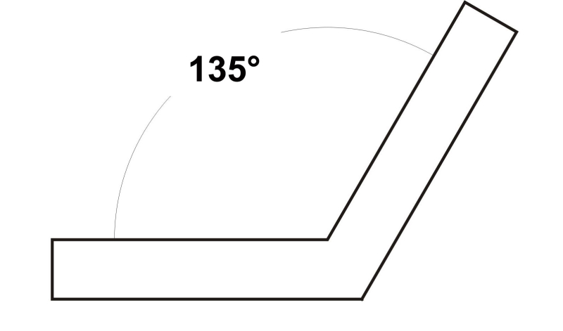 Winkel 135° Anschlagwinkel 250 x 165 mm DIN 875/2 Gehrungs 