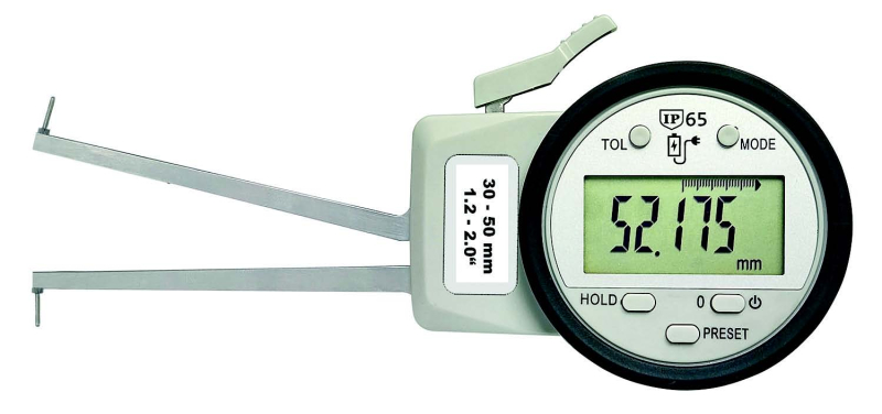 Digital caliper gauge 50-100 mm, for inside measurements, reading 0.01 mm, IP65