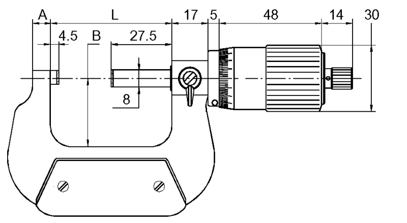 Bügelmessschraube Mikrometer Micrometer Messschraube große Trommel 25-50 mm 