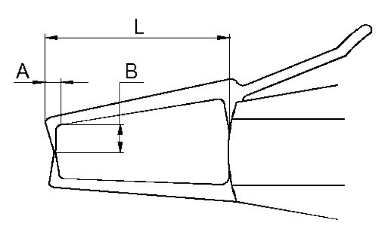 Caliper gauge for outside measurements, 30 - 50 mm