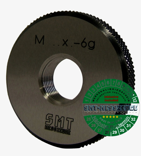 GO thread ring gauge M4-6g DIN 13 with calibration certificate