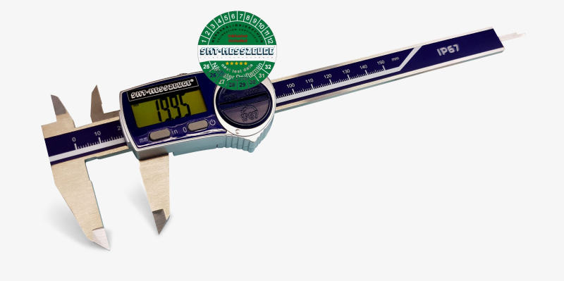Digital pocket caliper IP67 200 mm 0.01 mm DIN 862 with calibration certificate
