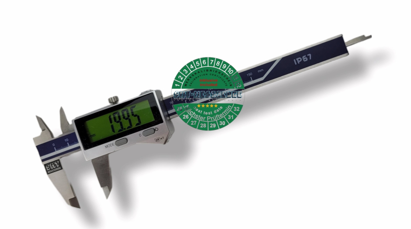 Digital caliper 200 mm with calibration certificate DIN 862 IP67 Order-No. WK.222.767