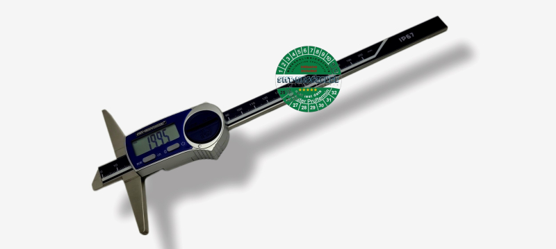 Digital depth caliper 200 mm bridge 100 mm IP 67 with calibration certificate DIN 862 Order-No. WK.224.267