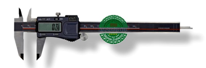 Digitaler Messschieber mit Bruchanzeige 200 mm mit Kalibrierschein DIN 862 Artikel-Nr. WK.234.172