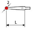 Ersatztaster (Messeinsatz) mit Länge 32 mm Hartmetall-bestückter Messkugel Ø 2 mm